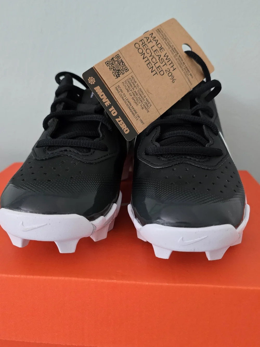 New Nike Kids Black White Youth Cleats